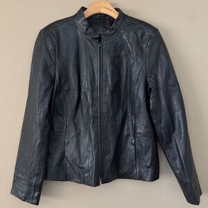 Classiques Entier Atelier Black Genuine Leather Jacket Size XL